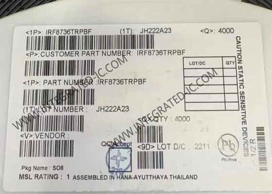 IRF8736TRPBF رقاقة الدوائر المتكاملة 30 فولت واحد N-قناة HEXFET الطاقة MOSFET الترانزستورات