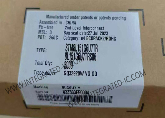 وحدة تحكم دقيقة STM8L151G6U7TR MCU 8 بت 16 ميجاهرتز STM8L EnergyLite IC 28-UFQFPN