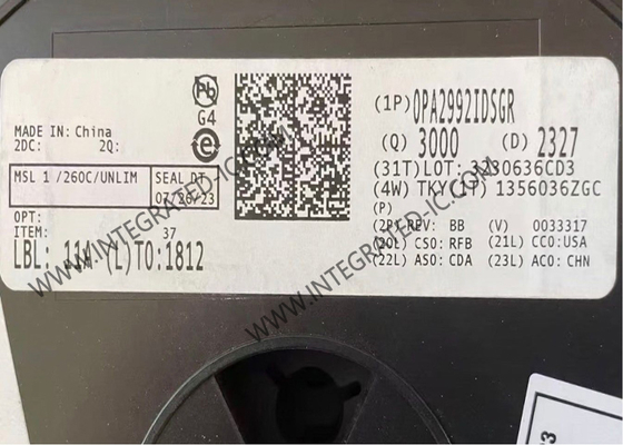 OPA2992IDSGR شريحة دائرة متكاملة، مضخمات تشغيلية منخفضة الضوضاء، شريحة مضخم تشغيل 40 فولت