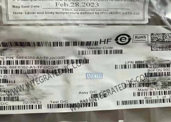 88E6352-A1-TFJ2C000 Ethernet IC 7-Port غير مدير AVB Switch مع Ethernet كفاءة الطاقة