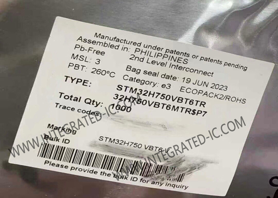 STM32H750VBT6TR وحدة التحكم الدقيقة MCU 32Bit وحدة التحكم الدقيقة 480MHz STM32H7 Series MCU