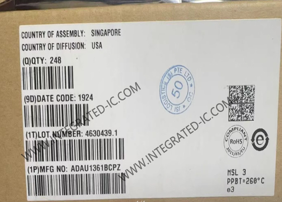 ADAU1361BCPZ رقاقة الدوائر المتكاملة ستيريو طاقة منخفضة 96 كيلو هرتز كودك صوتي 24 بت مع PLL متكامل