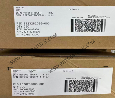 R5F562T7DDFP وحدة التحكم الدقيقة MCU 32 بت 100MHz RX62T وحدة التحكم الدقيقة 100-LFQFP