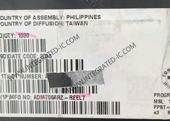 شريحة الدائرة المتكاملة ADM706ARZ، دائرة إشراف المعالج الدقيق لمراقبة الجهد الكهربائي 3 فولت