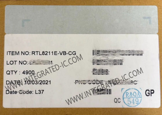 RTL8211E-VB-CG Ethernet IC متكاملة 10/100/1000M إيثيرنث ترانسسيبر QFN48