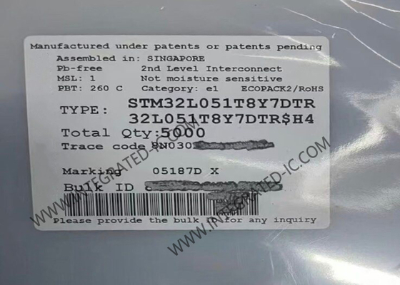 STM32L051T8Y7DTR وحدة التحكم الدقيقة MCU 32 بت 32MHz ARM القشرة-M0+ وحدة التحكم الدقيقة STM32L0