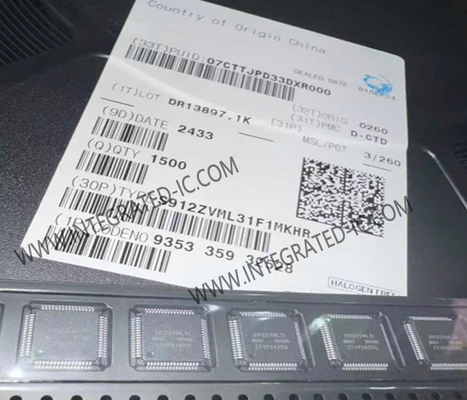 S912ZVML31F1MKHR وحدة التحكم الدقيقة MCU 50MHz S12Z Core MagniV 16-Bit MCU للسيارات