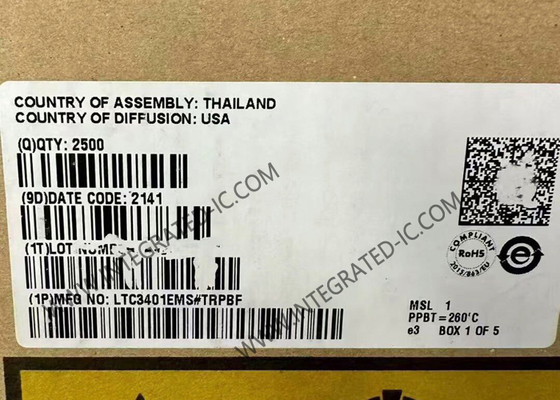 LTC3401EMS رقاقة الدائرة المتكاملة 1A محول تعزيز متزامن 3MHz Step Up Regulators