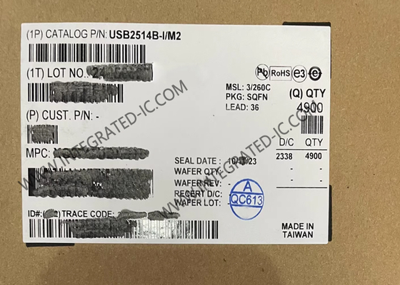 رقاقة الدائرة المتكاملة USB2514B-I/M2 عيار طاقة منخفضة USB 2.0 تحكم مركز عالي السرعة