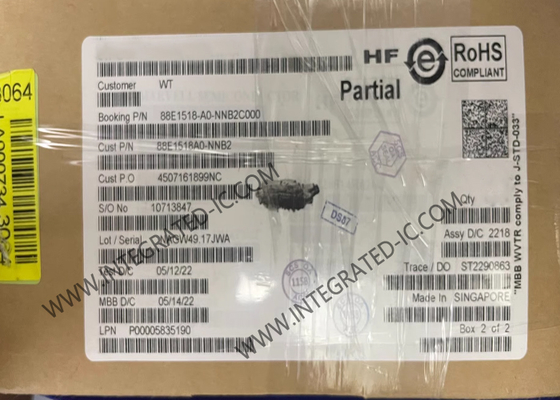88E1518-A0-NNB2C000 رقاقة إيثرنت مدمجة، أجهزة إرسال واستقبال إيثرنت موفرة للطاقة بسرعة 10/100/1000 ميجابت في الثانية