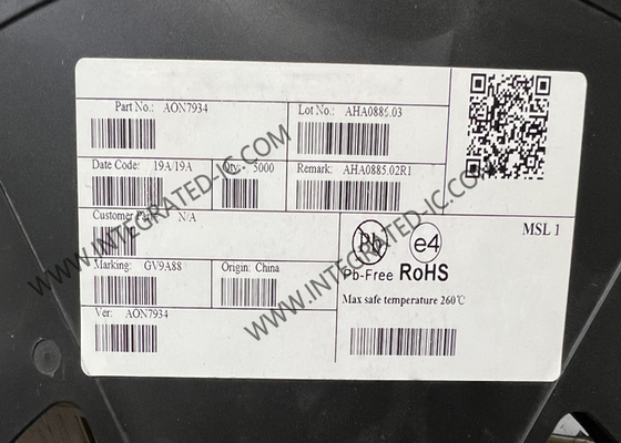 شريحة الدائرة المتكاملة AON7934، ترانزستورات MOSFET مزدوجة غير متماثلة من النوع N، 30 فولت