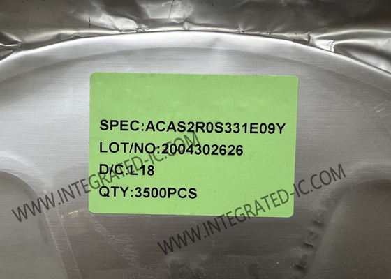 ACAS2R0S331E09Y حلقة متكاملة رقاقة البوليمر الألومنيوم الصلب الكهربائي المكثفات