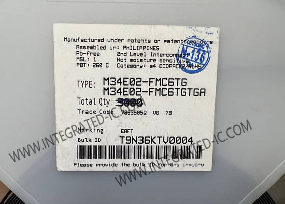 شريحة ذاكرة IC M34E02-FMC6TG، ذاكرة EEPROM SPD بسعة 2 كيلوبت لتشغيل وحدات DRAM