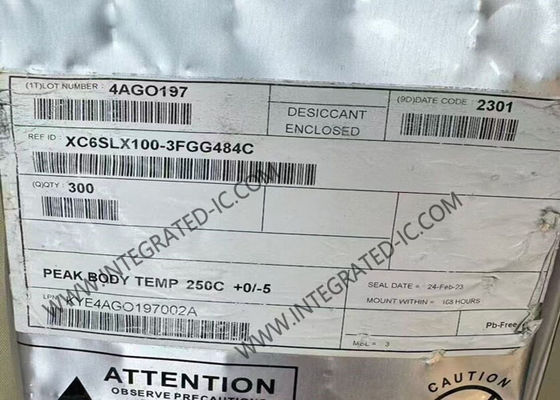 مجموعة بوابة قابلة للبرمجة في الميدان XC6SLX100-3FGG484C Spartan-6 LX FPGA IC FBGA484