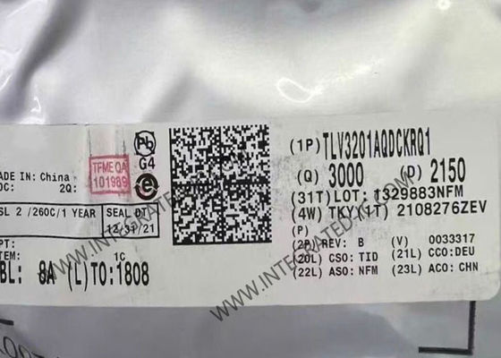 شريحة دائرة متكاملة للسيارات TLV3201AQDCKRQ1 مع سرعة عالية 40 نانوثانية واستهلاك منخفض للطاقة 40 ميكرو أمبير وجهد إزاحة منخفض 1 مللي فولت