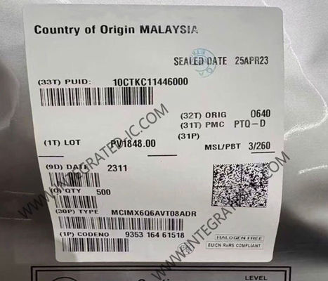 MCIMX6Q6AVT08ADR وحدة التحكم الدقيقة MCU i.MX6Q رباعي النواة 32 بت 852MHz ARM Cortex-A9 المعالج الدقيق مع سرعة 1 غيغاهرتز