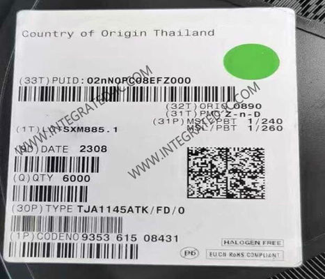 شريحة دائرة متكاملة لجهاز الإرسال والاستقبال CAN عالي السرعة TJA1145ATK بمعدل بيانات 5 ميجابت/ثانية وحماية من التفريغ الكهروستاتيكي 8 كيلو فولت