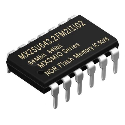 MX25U6432FM2I02 شريحة ذاكرة فلاش NOR بسعة 64 ميجابت مع واجهة SPI بتردد 133 ميجاهرتز في حزمة SOP8