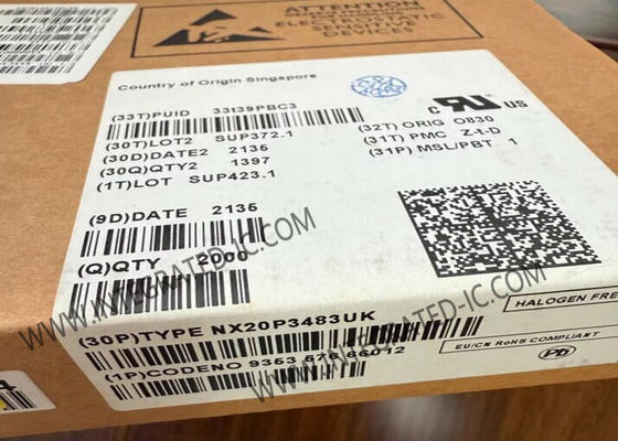 NX20P3483UK شريحة دائرة متكاملة IC لتوصيل الطاقة عبر USB مع USB-C 3.0، تيار تشغيل 3.4 أمبير، وجهد تشغيل من 2.7 فولت إلى 5.5 فولت