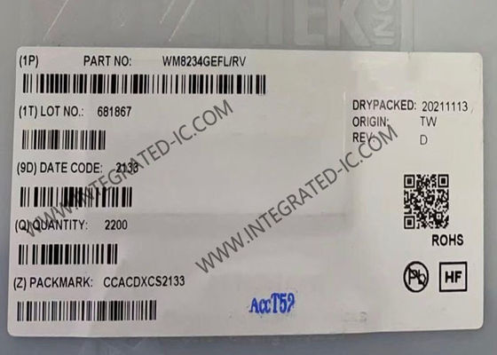 شريحة الدائرة المتكاملة WM8234GEFL/RV محول رقمي للواجهة الأمامية التناظرية 16 بت IC 6 قناة AFE
