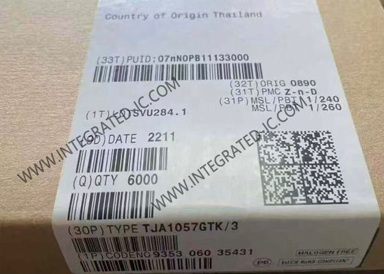 شريحة الدائرة المتكاملة TJA1057GTK، جهاز إرسال واستقبال CAN عالي السرعة 300mV، HVSON-8