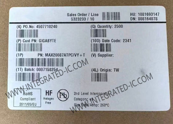 شريحة الدائرة المتكاملة MAX20087ATPC مع تيار حمل 600mA وإمداد إدخال 3V إلى 15V وعزل ماس كهربائي إلى البطارية 26V