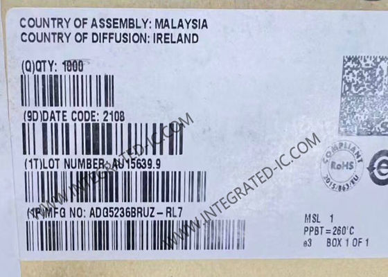 دائرة متكاملة ADG5236BRUZ، شريحة IC مع مفاتيح مزدوجة SPDT ثنائية القناة، مقاومة التشغيل 200 أوم، وجهد إمداد من 9 فولت إلى 40 فولت