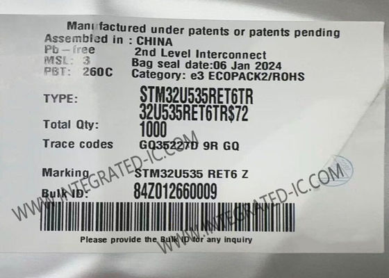 STM32U535RET6 وحدة التحكم الدقيقة MCU ذات الطاقة المنخفضة للغاية مع FPU Arm Cortex-M33 وحدة التحكم الدقيقة مع TrustZone
