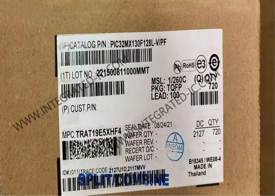 PIC32MX130F128L-V/PF متحكم دقيق MCU بذاكرة فلاش 128 كيلو بايت وذاكرة وصول عشوائي 16 كيلو بايت ونواة MIPS32 M4K بتردد 50 ميجاهرتز