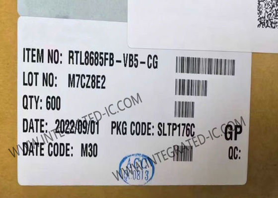 RTL8685FB-VB5-CG شريحة إيثرنت جيجابت ذات 5 منافذ مع مخزن مؤقت للحزم بسعة 128 كيلوبايت وحزمة LQFP-128 للأتمتة الصناعية