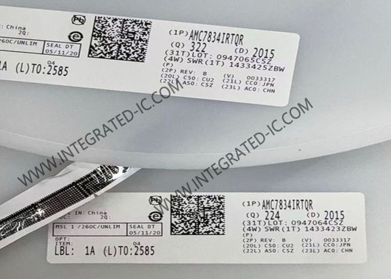 شريحة دائرة متكاملة AMC7834IRTQR مع 8 قنوات بدقة 12 بت وجهد إمداد 5 فولت لمراقبة مضخم الطاقة