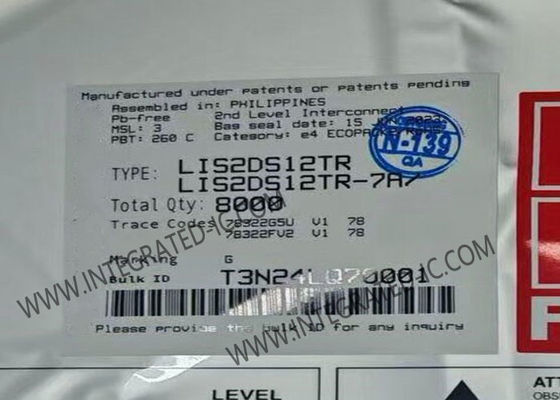 مستشعر LIS2DS12TR IC عالي الأداء ثلاثي المحاور MEMS مستشعر حركة رقمي