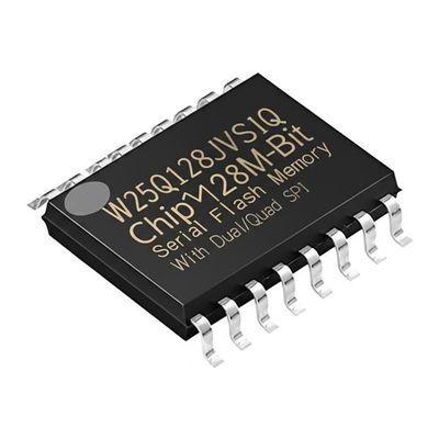 W25Q128JVSIQ Memory IC Chip 128M-Bit Serial Flash Memory with 3V Dual/Quad SPI and 133 MHz Clock Frequency