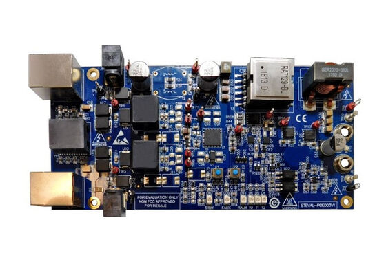 STEVAL-POE003V1 الحلول المضمنة 5V 20A المقبس النشط محول إلى الأمام لوحة تقييم PoE