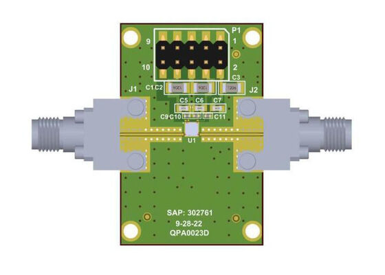 لوحة تقييم مضخم القيادة 1 واط من 6 جيجاهرتز إلى 18 جيجاهرتز QPA0023DEVB Embedded Solutions