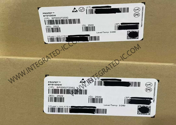 دائرة متكاملة BTS723GW، شريحة IC، مفتاح طاقة ذكي عالي الجانب من 7 فولت إلى 58 فولت مع خرجين وتيار 2.9 أمبير