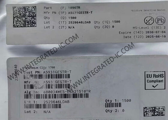 رقاقة الدوائر المتكاملة A5931GESTR-1-T 3A محرك تشغيل متعدد المراحل QFN24