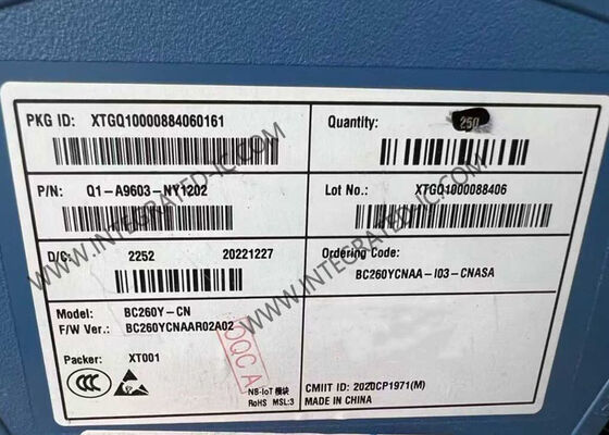 وحدة اتصالات لاسلكية BC260YCNAA-I03-CNASA بتقنية LTE Cat NB2 مع حزمة LCC واستهلاك منخفض جدًا للطاقة