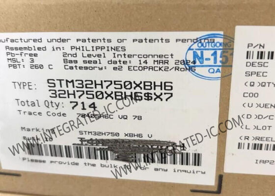 265-TFBGA STM32H750XBH6 أحادي النواة 32 بت ARM Cortex-M7 متحكم دقيق IC