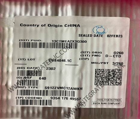 S912ZVMC12AWKH وحدة التحكم الدقيقة ذات 16 بت مع سرعة 50 ميغا هرتز ، وذاكرة فلاش 128 كيلوبايت ، و 31 دبوس إدخال / إخراج للتحكم في المحرك