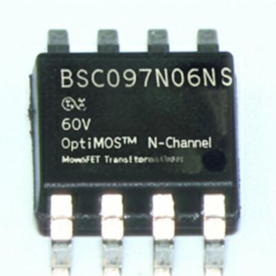BSC097N06NS 60V N-Channel MOSFET ترانزستور طاقة مع 46A تيار تصريف رقاقة دائرة متكاملة