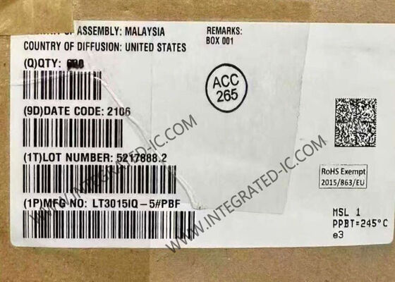 شريحة الدائرة المتكاملة LT3015IQ-5 منظم خطي سالب منخفض الضوضاء 1.5 أمبير مع حد تيار دقيق