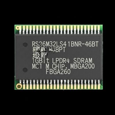 شريحة ذاكرة RS256M32LS4D1BNR-46BT IC بسعة 1 جيجابت LPDDR4 SDRAM مع تكوين 256 ميجابت × 32 بت ومعدل نقل بيانات 8.53 جيجابايت/ثانية في حزمة FBGA-200