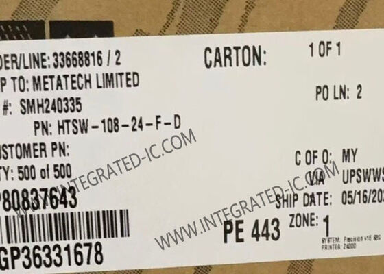 HTSW-108-24-F-D شرائط رأس PCB ذات درجة حرارة عالية مكونة من 16 موضعًا بمسافة 0.100 بوصة