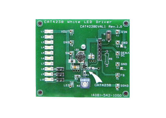 CAT4238AGEVB الحلول المضمنة اللوحة التقييمية لمحول تعزيز 10-LED قابل للتخفيف