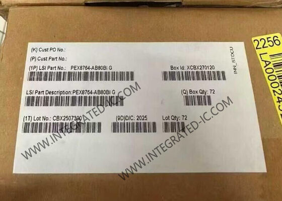 PEX8764-AB80BIG رقاقة الدوائر المتكاملة PCI Express Gen3 Switch IC مع 64 شريطًا و 16 منفذًا