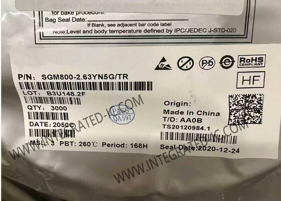 SGM800-2.63YN5G رقاقة الدائرة المتكاملة منخفضة الطاقة مع إعادة ضبط الكهربائية قابلة للتعديل لفترة إعادة ضبط 1.6 فولت إلى 5 فولت من فولت النظام