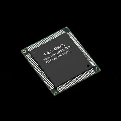 PEX8764-AB80BIG رقاقة الدوائر المتكاملة PCI Express Gen3 Switch IC مع 64 شريطًا و 16 منفذًا