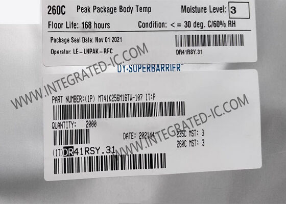 MT41K256M16TW-107 IT:P 4 Gbit DDR3L SDRAM ذاكرة IC رقاقة مع سرعة 933 ميغاهرتز و 256 M x 16 منظمة في FBGA96 حزمة