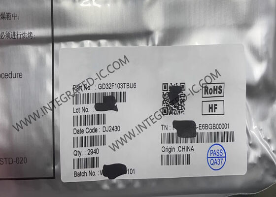 وحدة تحكم دقيقة GD32F103TBU6 MCU 32 بت ARM Cortex-M3 مع سرعة 108 ميجاهرتز في حزمة QFN36